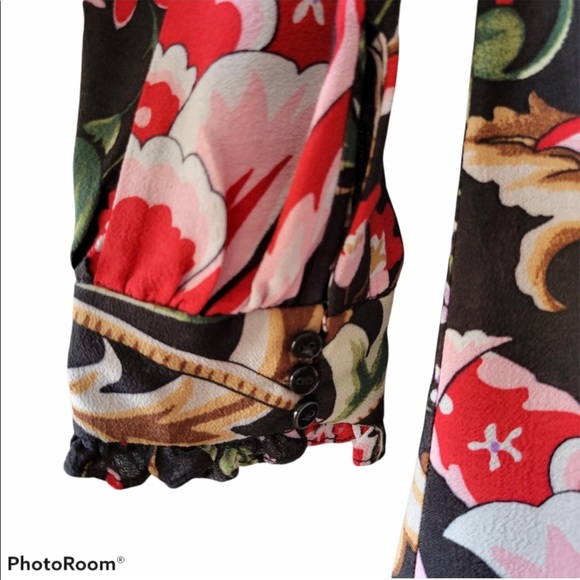 Zara Multicolor Floral Print Long Sleeve Dress Size Medium, but fits like Sm - Picture 11 of 17
